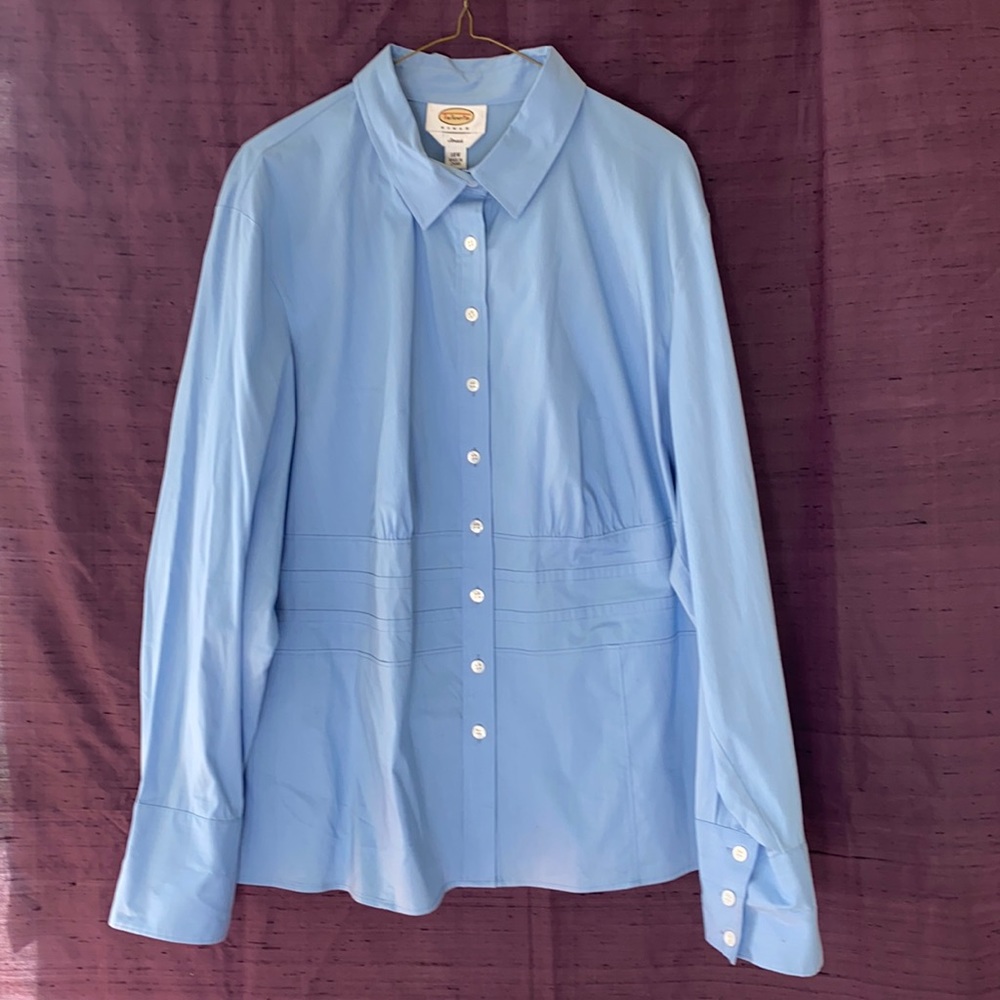 Talbots Structured Stretch Cotton Buttondown Tunic - image 1